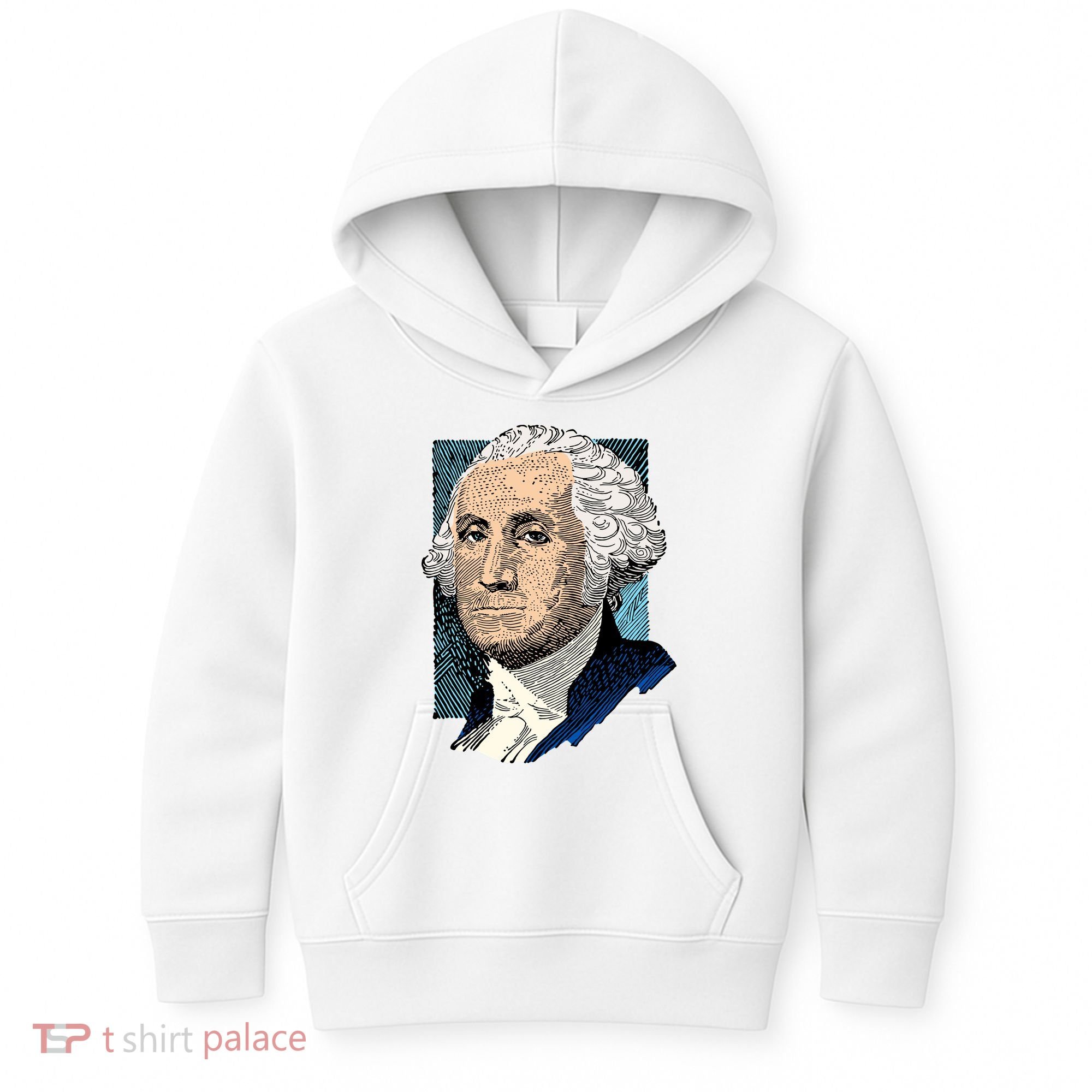George Washington Portrait Kids Hoodie