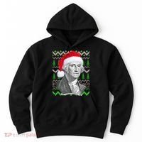 George Washington Ugly Christmas Sweater Hoodie thumb 0