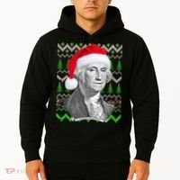 George Washington Ugly Christmas Sweater Hoodie thumb 2