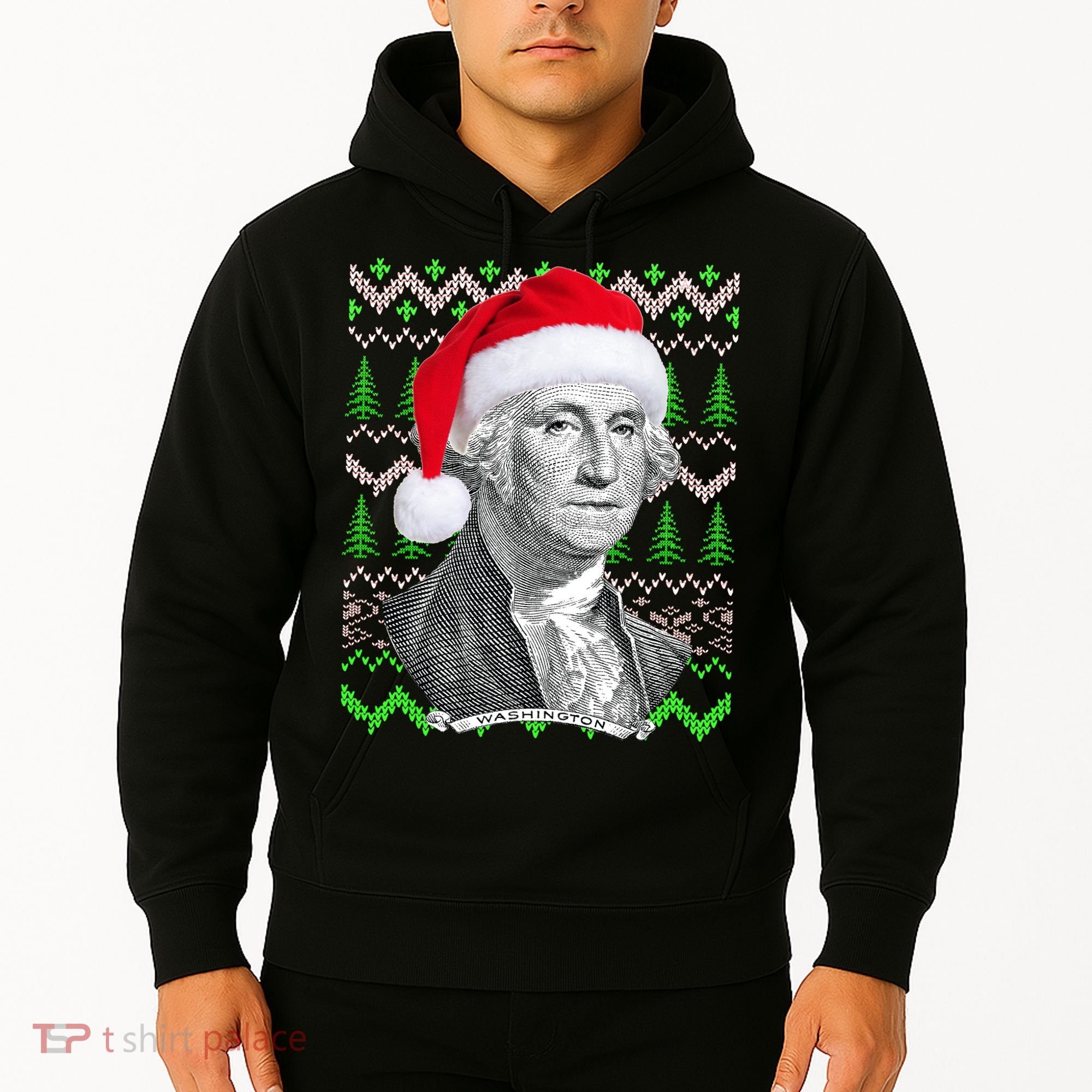 George Washington Ugly Christmas Sweater Hoodie