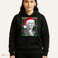 George Washington Ugly Christmas Sweater Hoodie thumb 5