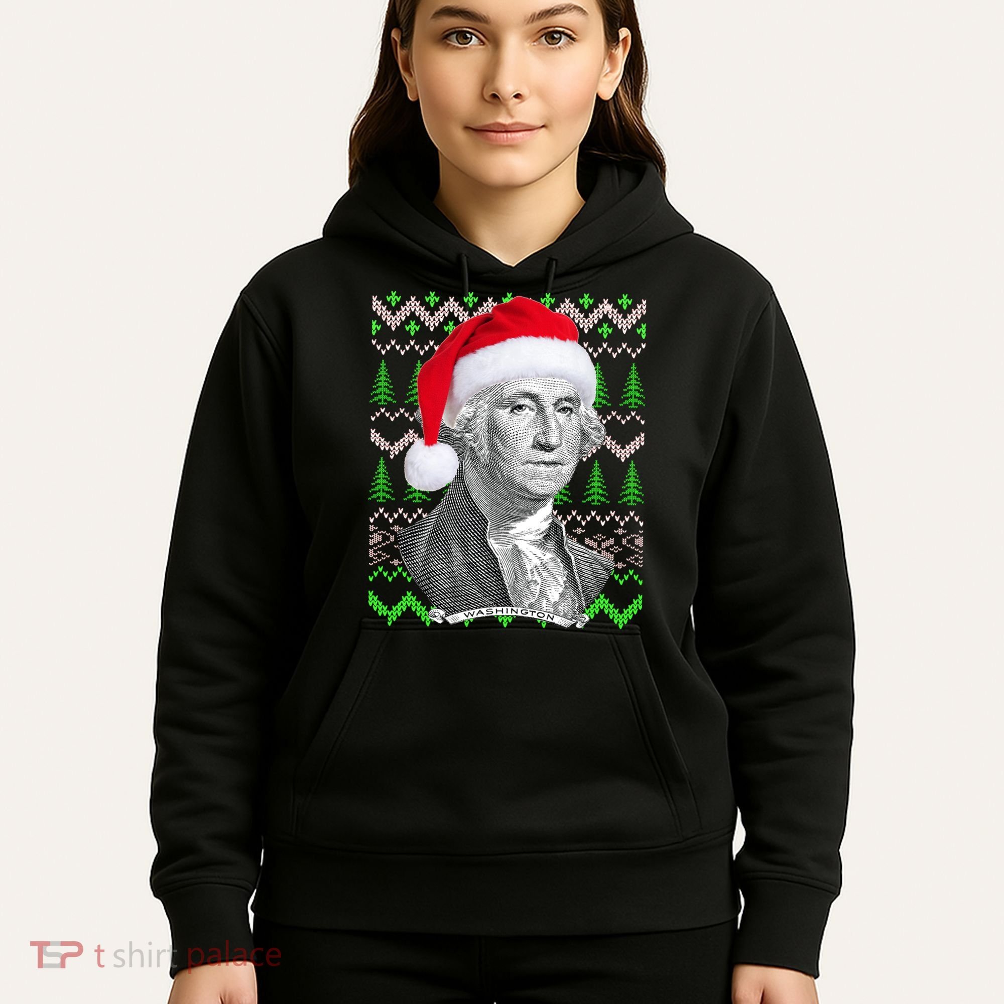 George Washington Ugly Christmas Sweater Hoodie