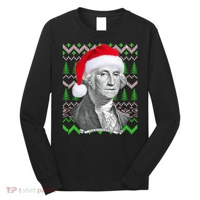 George Washington Ugly Christmas Sweater Long Sleeve Shirt