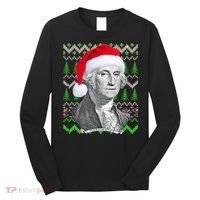 George Washington Ugly Christmas Sweater Long Sleeve Shirt thumb 0