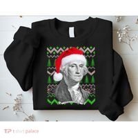 George Washington Ugly Christmas Sweater Sweatshirt thumb 2