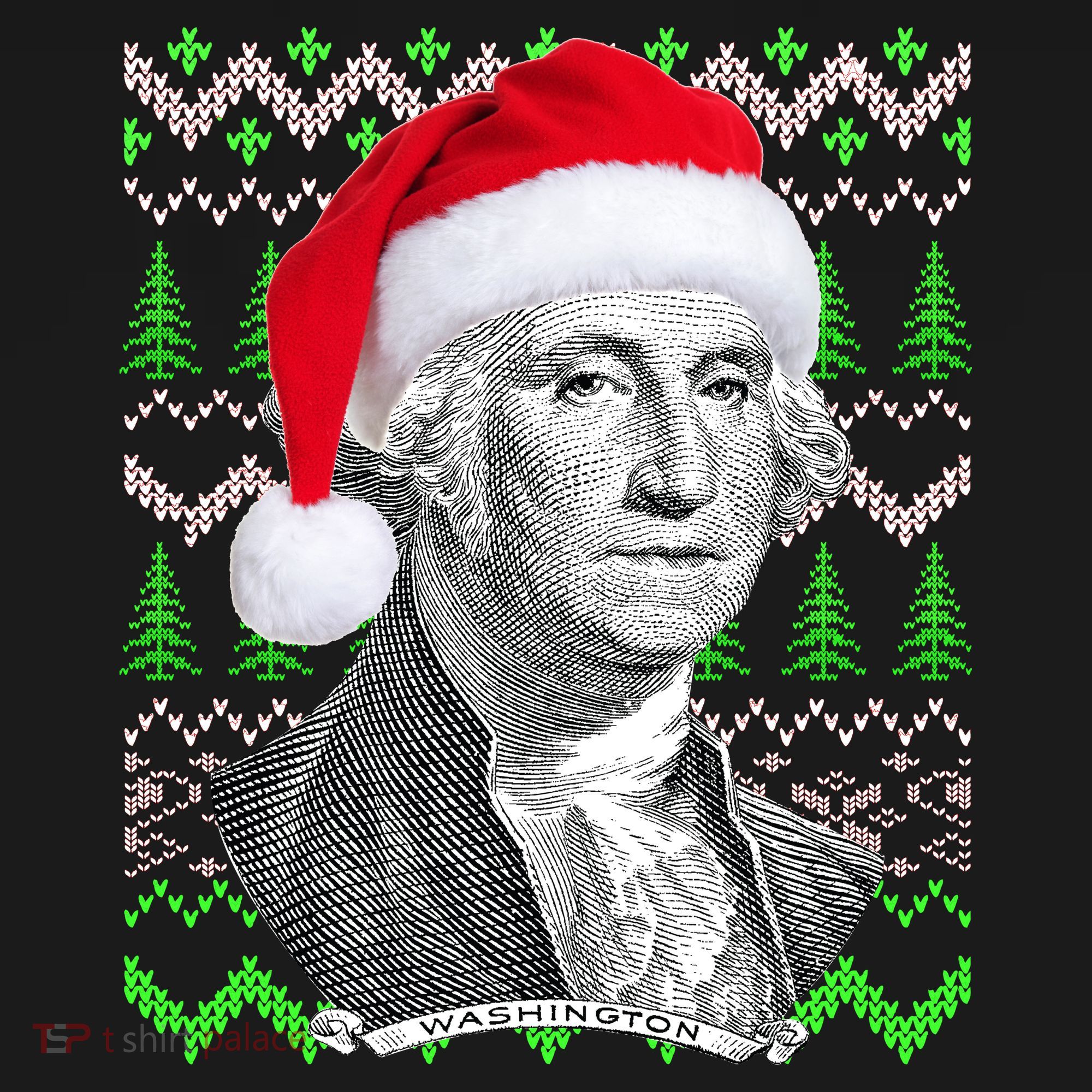 George Washington Ugly Christmas Sweater Coaster