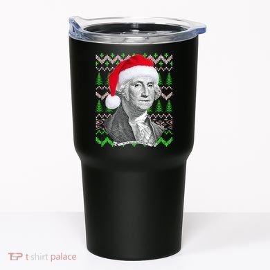 George Washington Ugly Christmas Sweater Tumbler