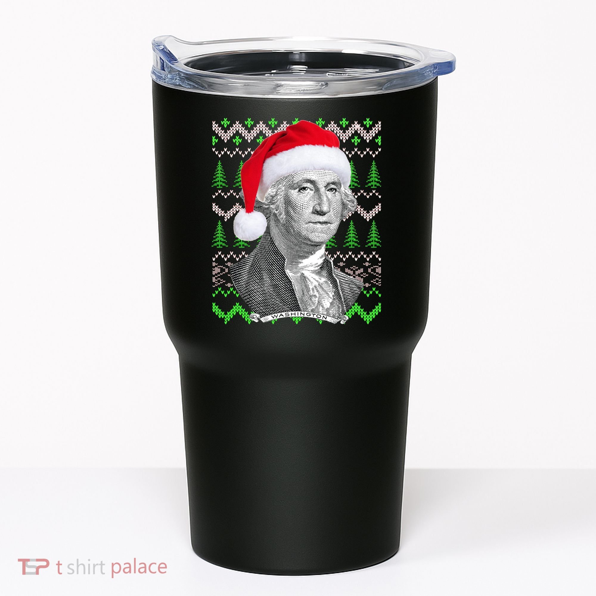 George Washington Ugly Christmas Sweater Tumbler