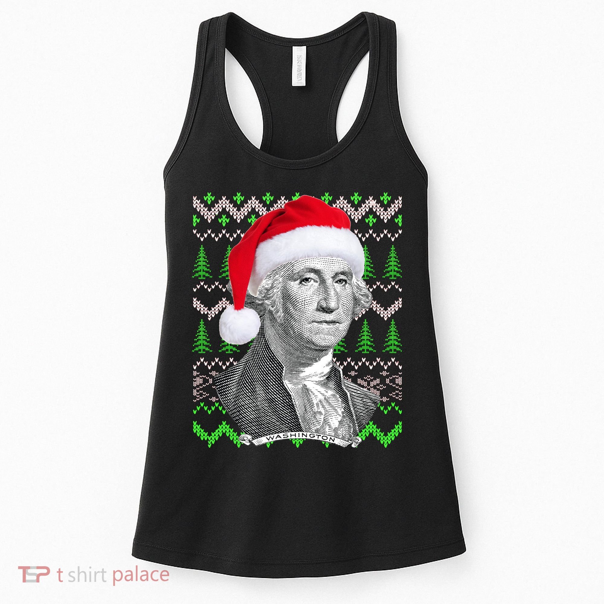 George Washington Ugly Christmas Sweater Women's Tank Top