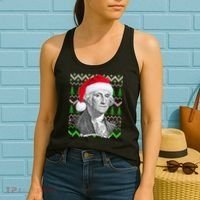 George Washington Ugly Christmas Sweater Women's Tank Top thumb 2