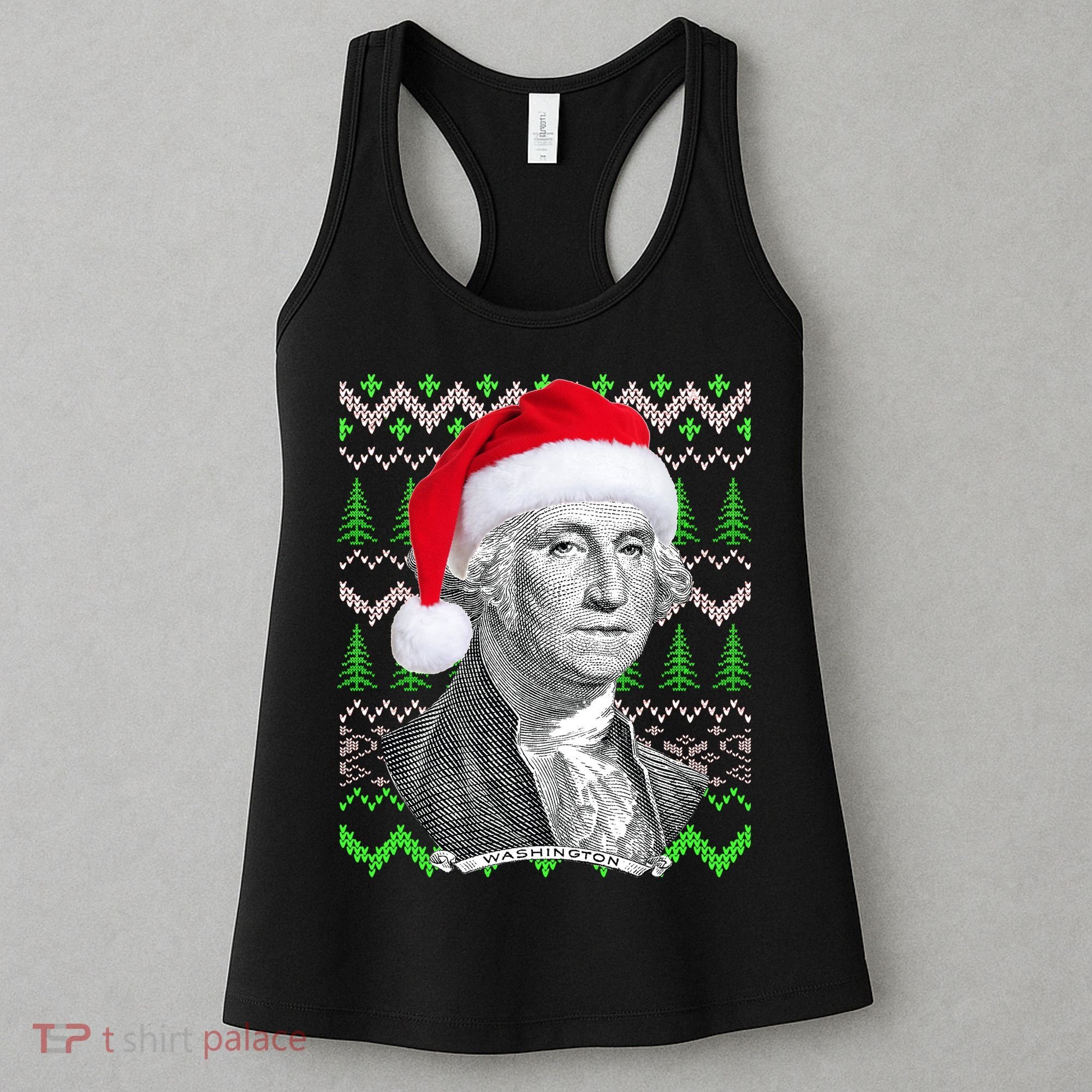 George Washington Ugly Christmas Sweater Women's Tank Top