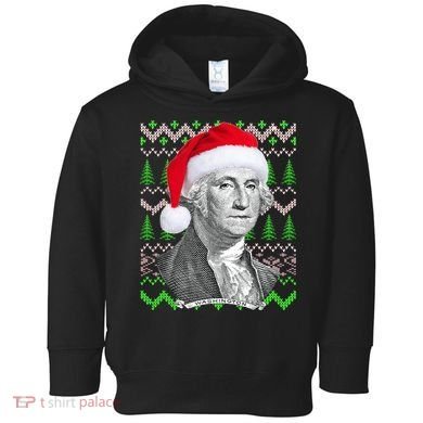 George Washington Ugly Christmas Sweater Toddler Hoodie