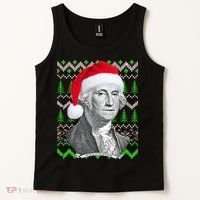 George Washington Ugly Christmas Sweater Tank Top thumb 2