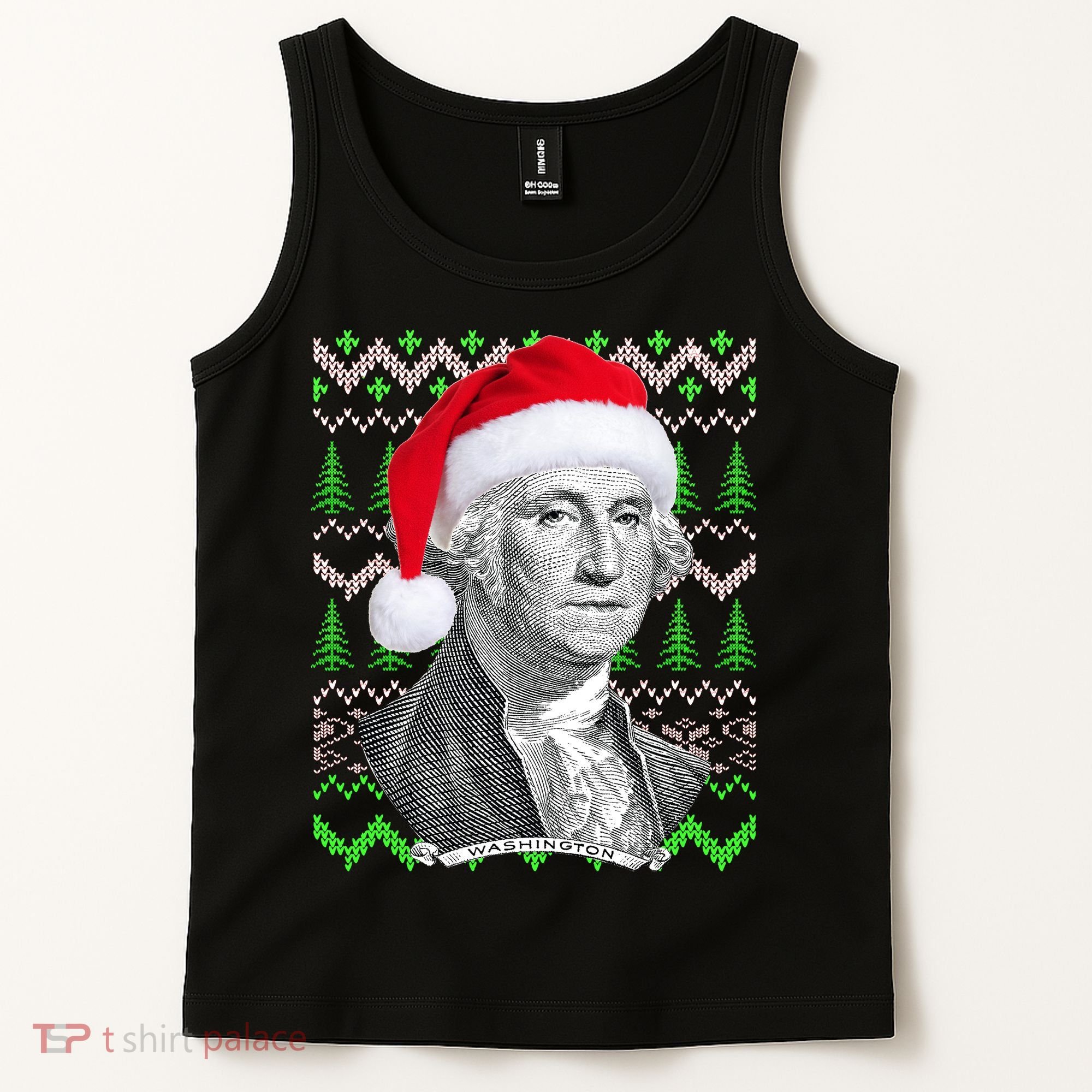 George Washington Ugly Christmas Sweater Tank Top