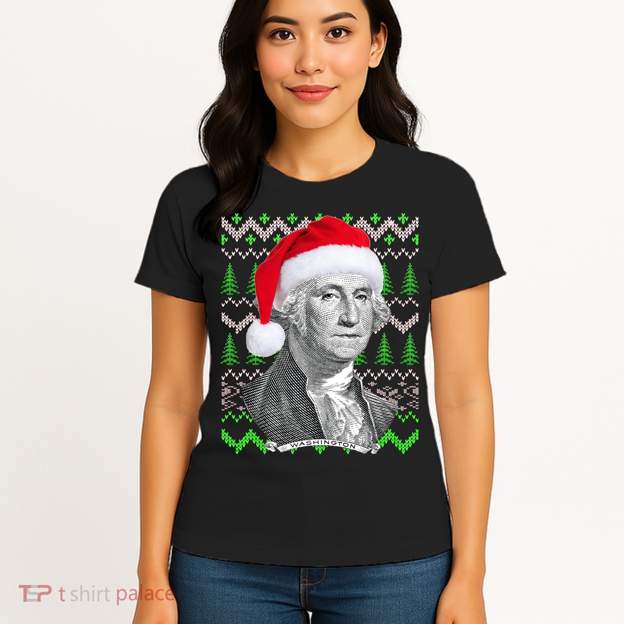 George Washington Ugly Christmas Sweater Women's T-Shirt