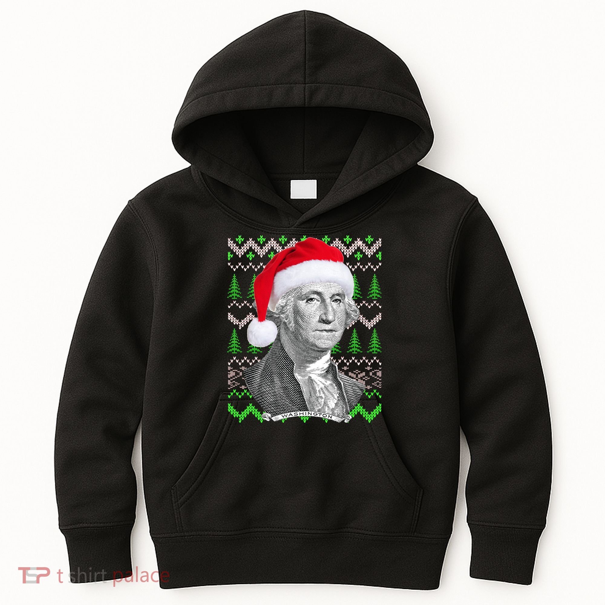 George Washington Ugly Christmas Sweater Kids Hoodie