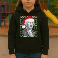 George Washington Ugly Christmas Sweater Kids Hoodie thumb 3