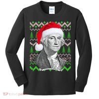 George Washington Ugly Christmas Sweater Kids Long Sleeve Shirt thumb 0