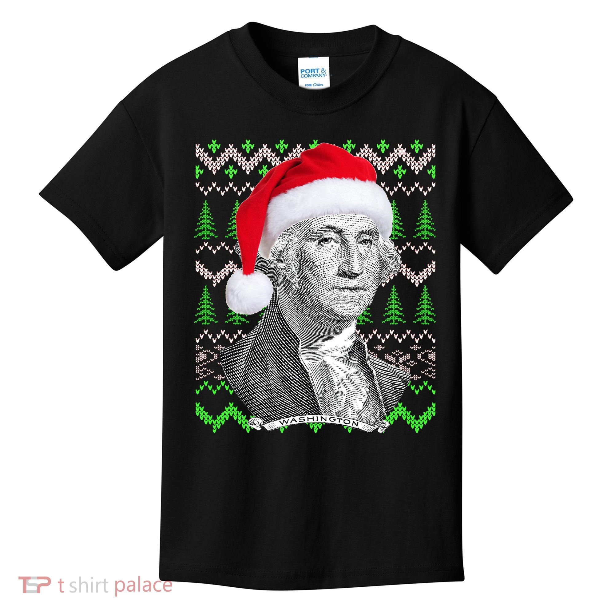 George Washington Ugly Christmas Sweater Kids T-Shirt
