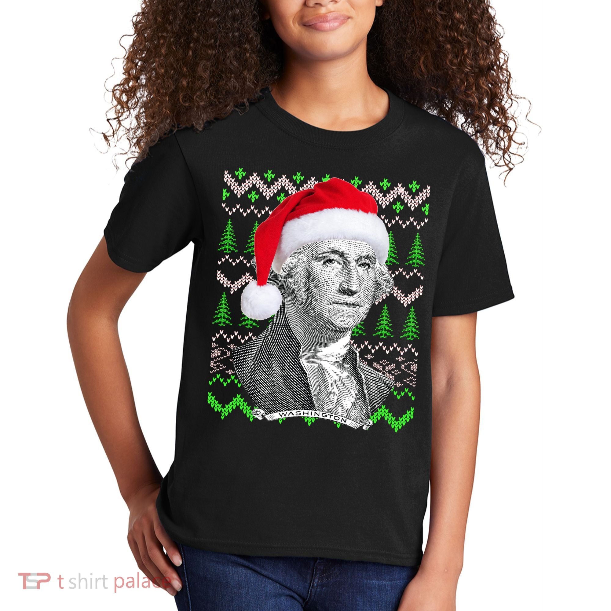 George Washington Ugly Christmas Sweater Kids T-Shirt