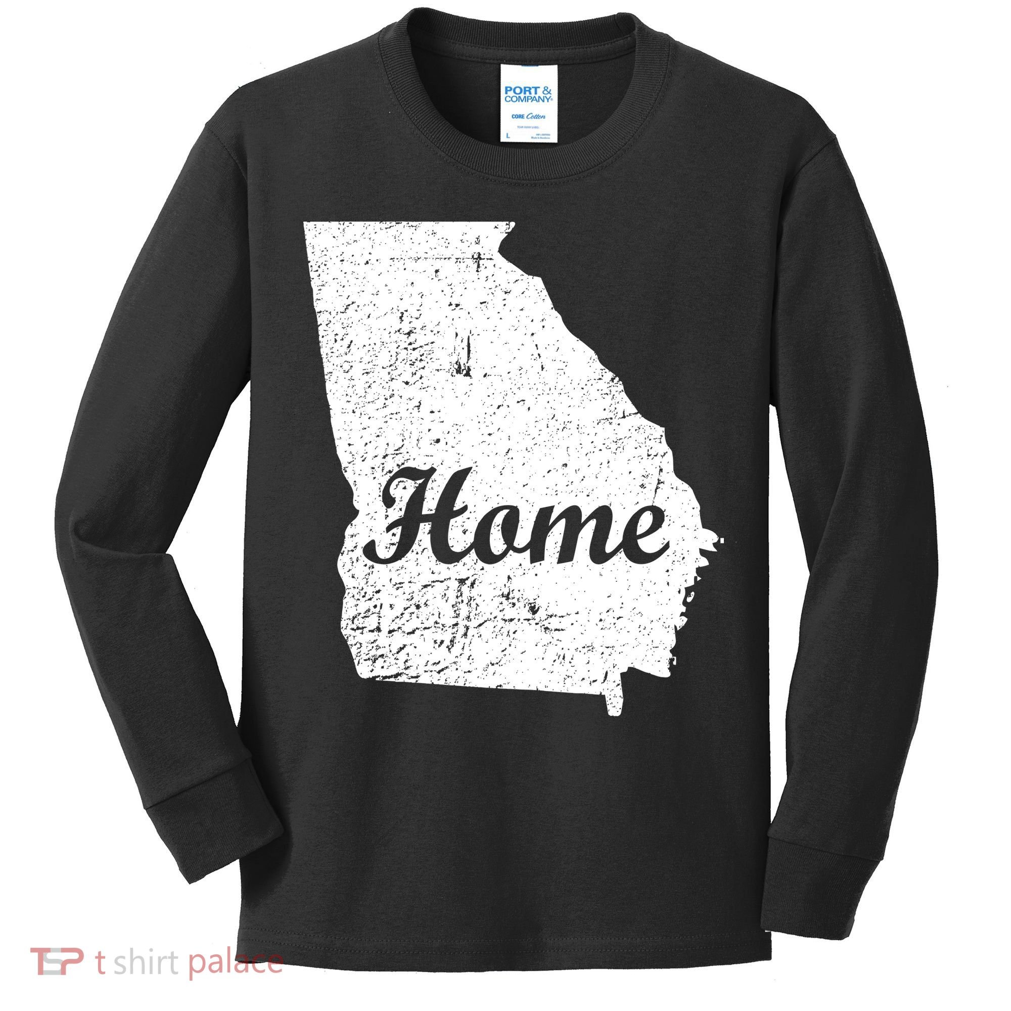 Georgia Home State Kids Long Sleeve Shirt