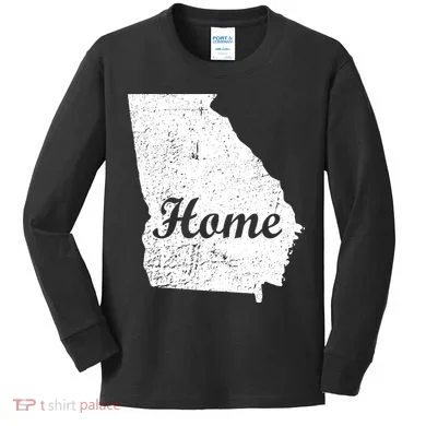 Georgia Home State Kids Long Sleeve Shirt