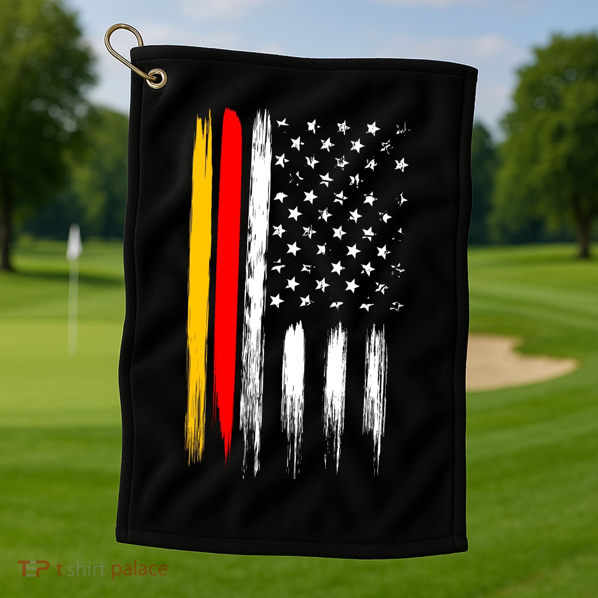 German American Oktoberfest Flag Golf Towel