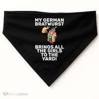 German Bratwurst Brings Girls To The Yard USA-Made Doggie Bandana thumb 0