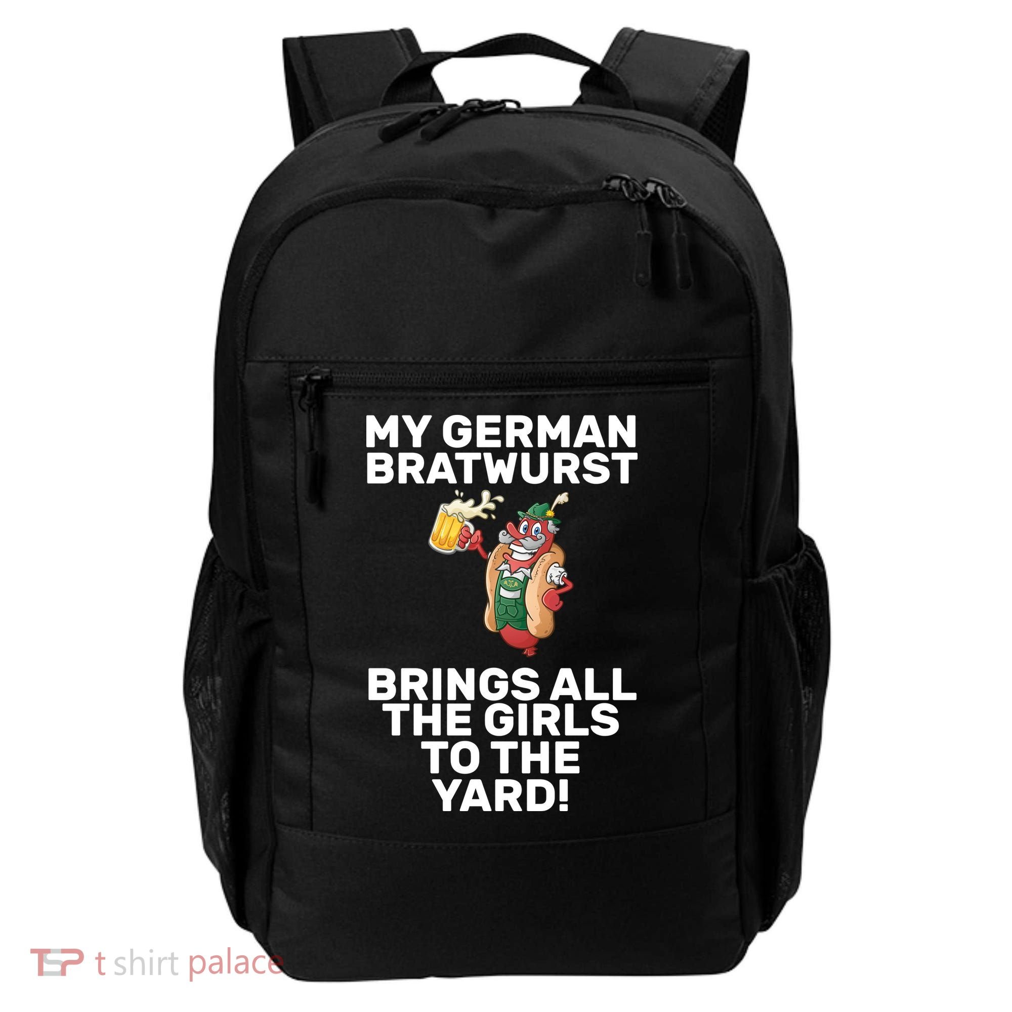 German Bratwurst Brings Girls To The Yard Backpack