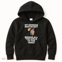 German Bratwurst Brings Girls To The Yard Kids Hoodie thumb 0