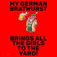 German Bratwurst Brings Girls To The Yard Santa Hat thumb 1