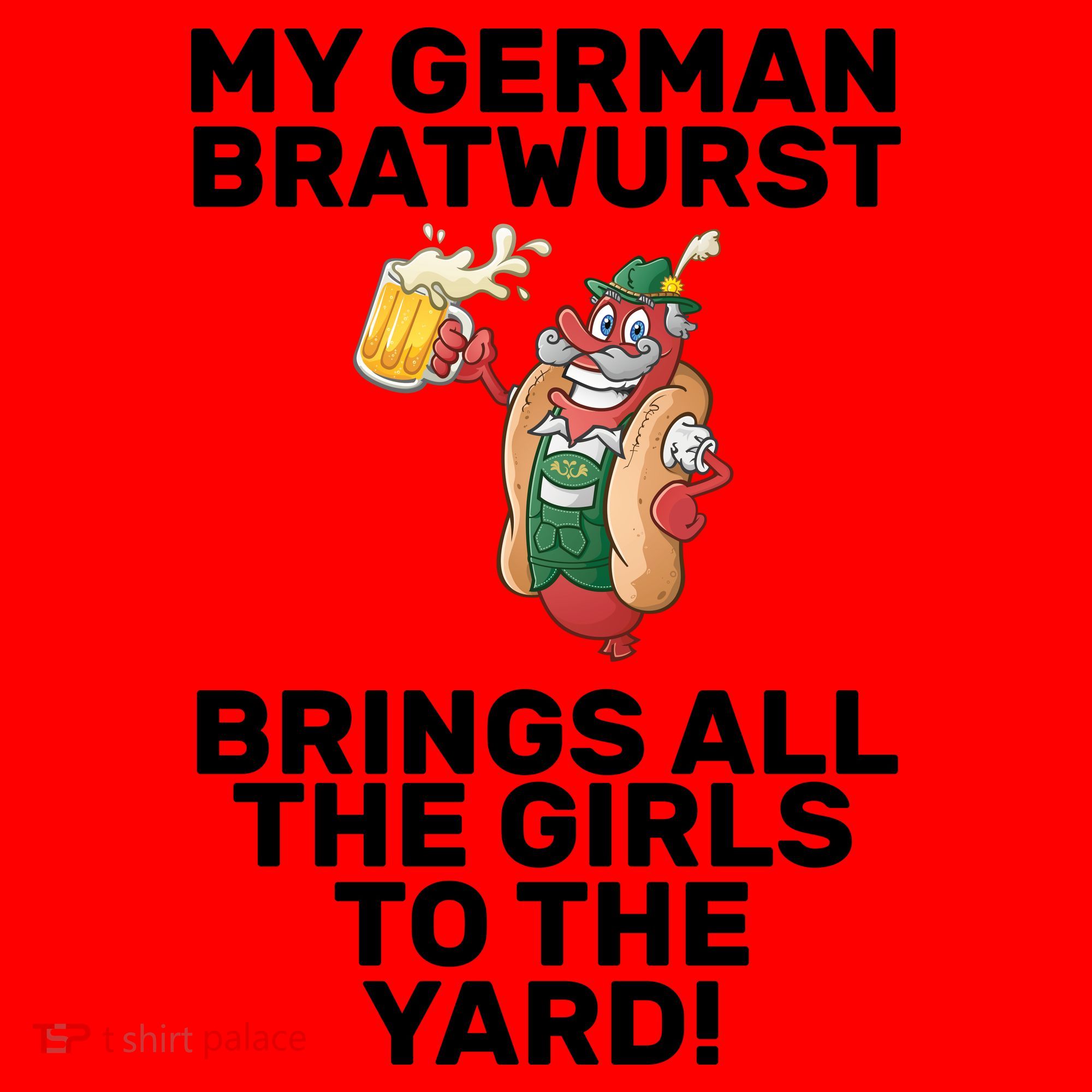 German Bratwurst Brings Girls To The Yard Santa Hat
