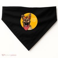 German Shepherd Dog Autumn Leaves Crown Hello Fall USA-Made Doggie Bandana thumb 0