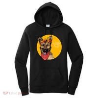 German Shepherd Dog Autumn Leaves Crown Hello Fall Women's Hoodie thumb 0