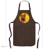 German Shepherd Dog Autumn Leaves Crown Hello Fall Apron thumb 0