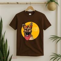 German Shepherd Dog Autumn Leaves Crown Hello Fall T-Shirt thumb 2