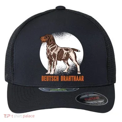 German Wirehaired Pointer Dog Flexfit Unipanel Trucker Cap