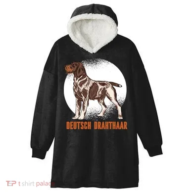 German Wirehaired Pointer Dog Hooded Wearable Blanket