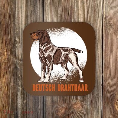German Wirehaired Pointer Dog Coaster