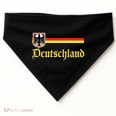 Germany Flag Stripe Logo USA-Made Doggie Bandana
