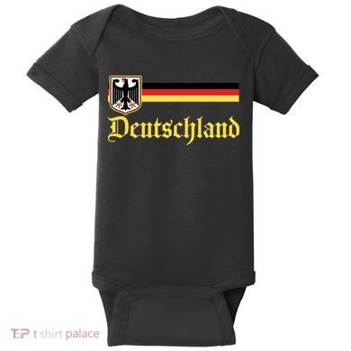 Germany Flag Stripe Logo Baby Bodysuit