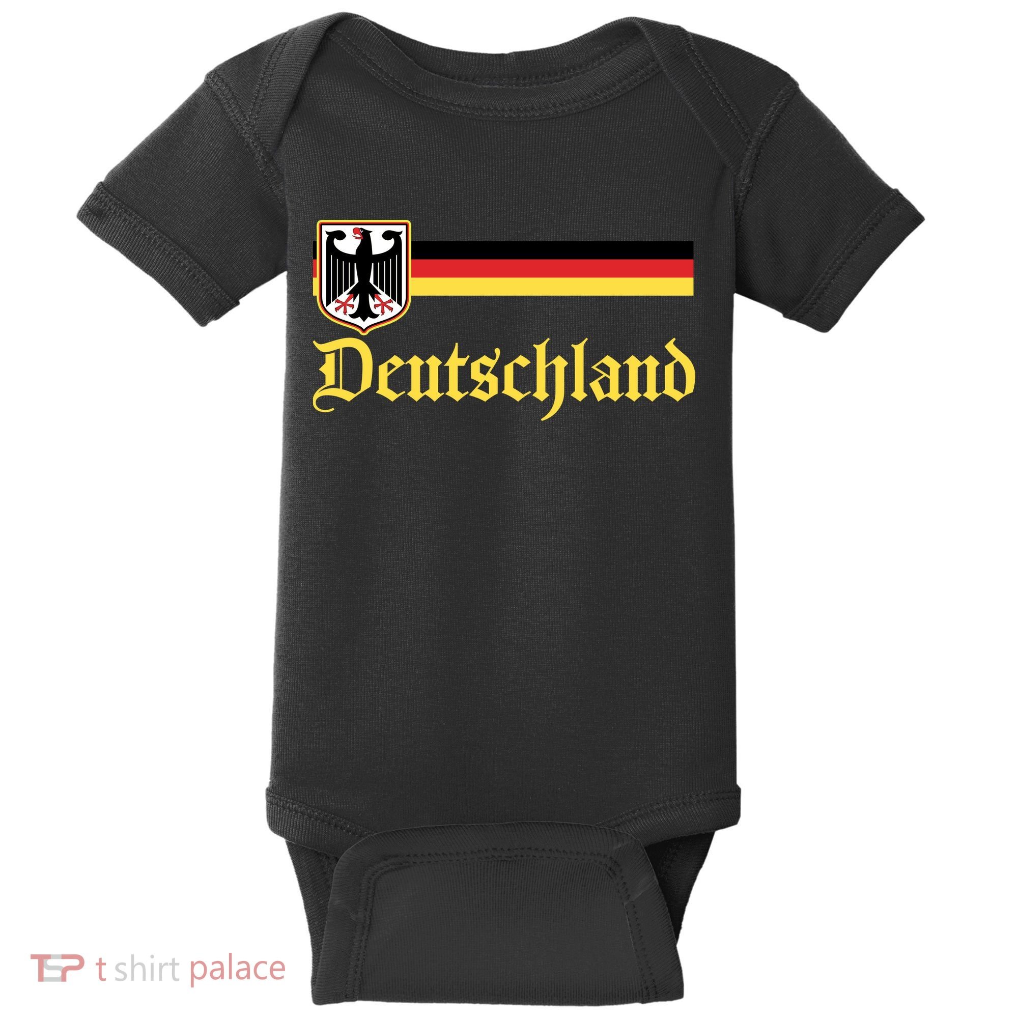 Germany Flag Stripe Logo Baby Bodysuit