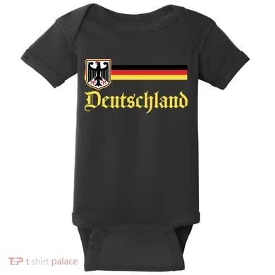 Germany Flag Stripe Logo Baby Bodysuit
