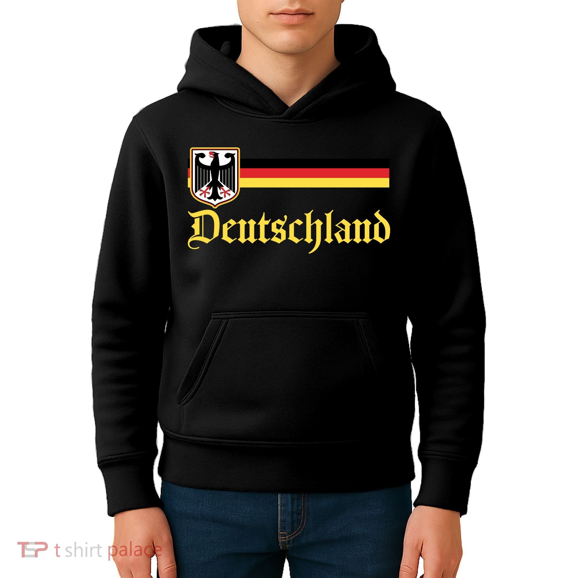 Germany Flag Stripe Logo Kids Hoodie