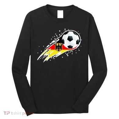 Germany Soccer Insignia Brush Strokes Long Sleeve Shirt