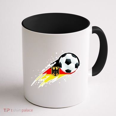 Germany Soccer Insignia Brush Strokes Coffee Mug back