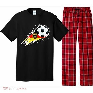 Germany Soccer Insignia Brush Strokes Pajama Set
