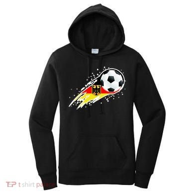 Germany Soccer Insignia Brush Strokes Women's Hoodie