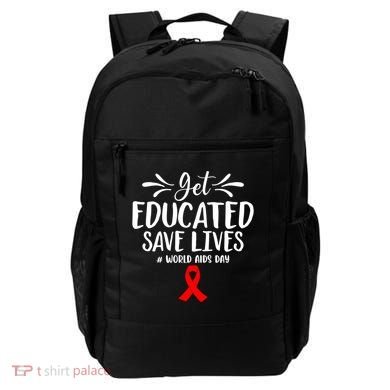 Get Educated Save Lives World Aids Day Gift Backpack