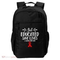Get Educated Save Lives World Aids Day Gift Backpack thumb 0